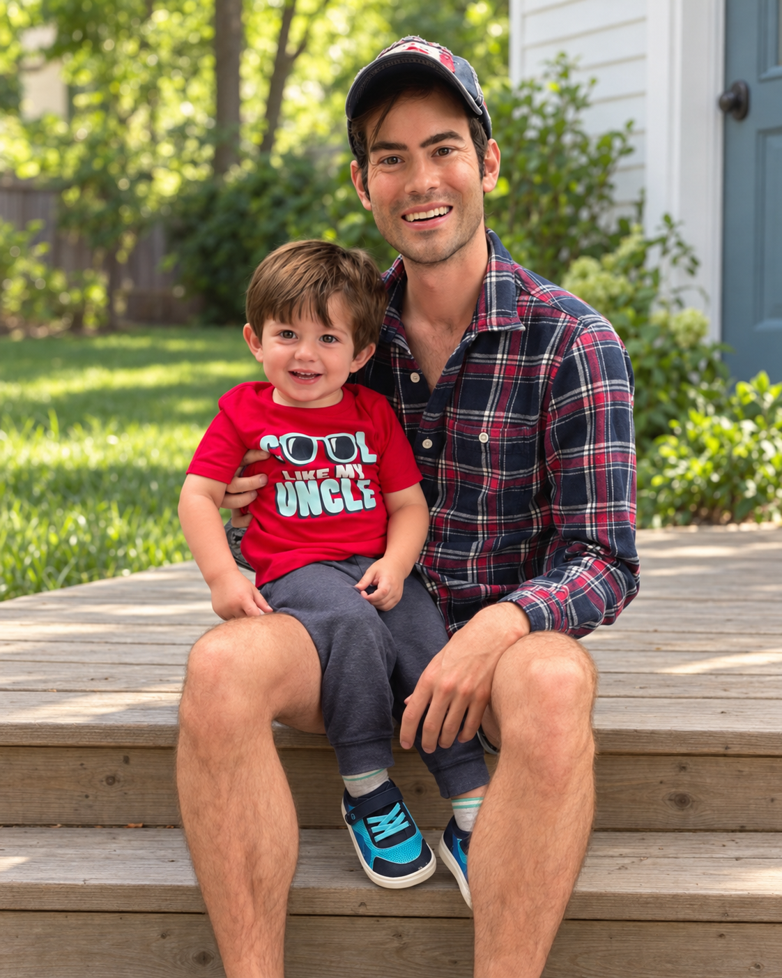 Michael with his nephew, who inspired Bappies